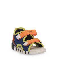 Buty do chodzenia niemowlęce Geox B455PA01454C0685. Zapięcie: rzepy. Kolor: niebieski. Materiał: materiał. Sezon: lato. Sport: turystyka piesza