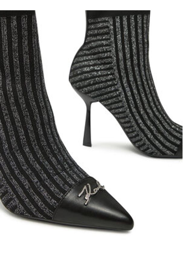 Karl Lagerfeld - KARL LAGERFELD Botki KL31343 Czarny. Kolor: czarny. Materiał: materiał