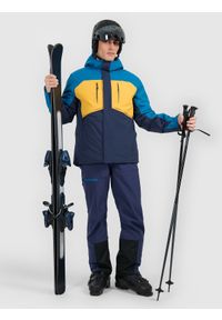 4f - 4F Kurtka narciarska membrana 10000 męska - turkusowa 3XL. Kolor: turkusowy. Materiał: tkanina, skóra, poliester, materiał. Wzór: gładki. Sezon: zima #2