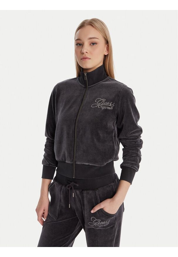 Guess Bluza W6RQ26 KCUF1 Granatowy Regular Fit. Kolor: niebieski. Materiał: syntetyk