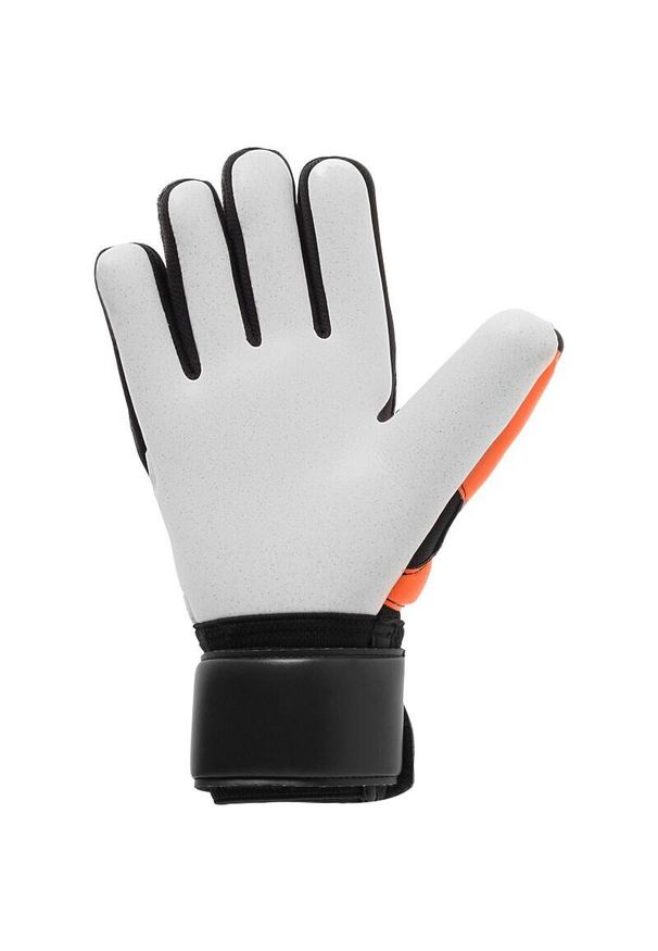 UHLSPORT - Rękawice Bramkarskie Uhlsport Super Grip+ Czarno/Pomarańczowe. Kolor: czarny, pomarańczowy, wielokolorowy. Sport: piłka nożna