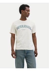 Jack & Jones - Jack&Jones T-Shirt Almeria 12276962 Beżowy Regular Fit. Kolor: beżowy. Materiał: bawełna