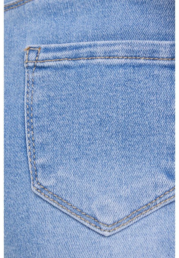 Answear Lab szorty jeansowe damskie gładkie high waist. Stan: podwyższony. Kolor: niebieski. Materiał: jeans. Wzór: gładki. Styl: wakacyjny