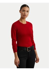 Lauren Ralph Lauren - LAUREN RALPH LAUREN Sweter 200919114016 Czerwony Slim Fit. Kolor: czerwony. Materiał: bawełna