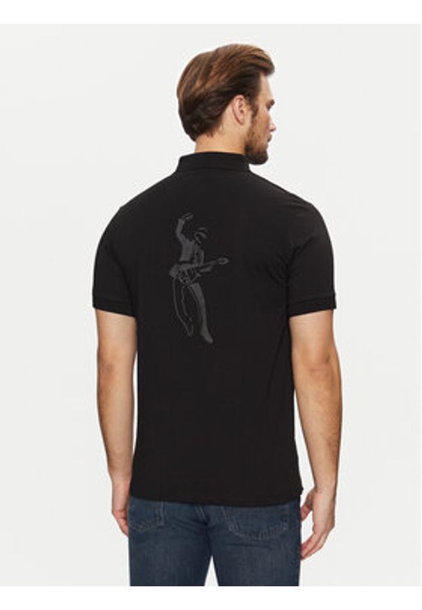 Karl Lagerfeld - KARL LAGERFELD Polo 745085 551225 Czarny Regular Fit. Typ kołnierza: polo. Kolor: czarny. Materiał: bawełna