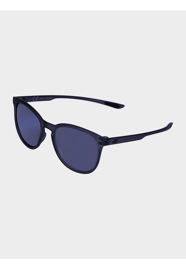4f - Okulary przeciwsłoneczne z powłoką lustrzaną. Kolor: niebieski