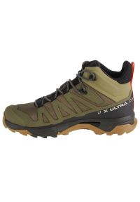 salomon - Buty Salomon X Ultra 4 Mid Gtx M 417398 zielone. Zapięcie: sznurówki. Kolor: zielony. Materiał: tkanina, syntetyk. Szerokość cholewki: normalna #3