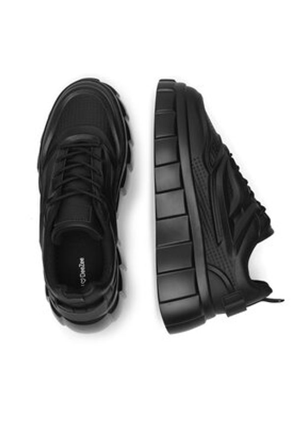 DeeZee Sneakersy WAG1371703A Czarny. Kolor: czarny. Materiał: skóra