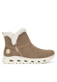 Rieker Botki M6050-64 Beżowy. Kolor: beżowy. Materiał: skóra, zamsz #1