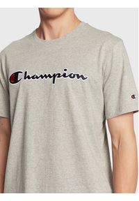 Champion T-Shirt Script Logo Embroidery 218007 Szary Regular Fit. Kolor: szary. Materiał: bawełna #4