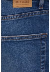 Only & Sons szorty jeansowe męskie kolor granatowy. Okazja: na co dzień. Kolor: niebieski. Materiał: jeans. Styl: casual