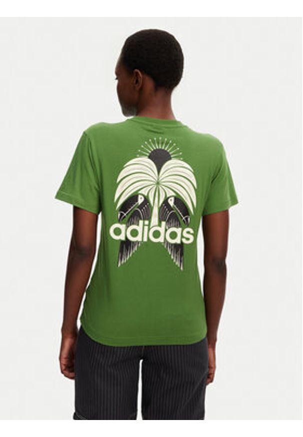Adidas - adidas T-Shirt FARM Graphic JD6292 Zielony Regular Fit. Kolor: zielony. Materiał: bawełna