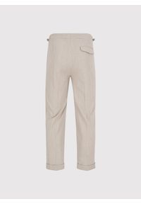 Pako Lorente - PAKO LORENTE - Spodnie męskie w prążek z lnem. Okazja: na co dzień. Materiał: len. Wzór: prążki. Sezon: lato. Styl: casual #10