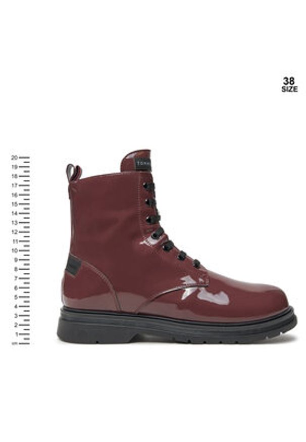 TOMMY HILFIGER - Tommy Hilfiger Botki T4A5-33588-0775356 Bordowy. Kolor: czerwony. Materiał: syntetyk