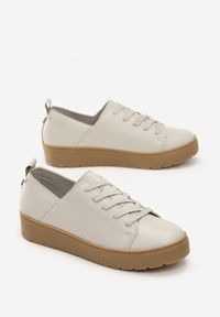 Renee - Szare Sneakersy Luxurious. Kolor: szary. Obcas: na platformie #5
