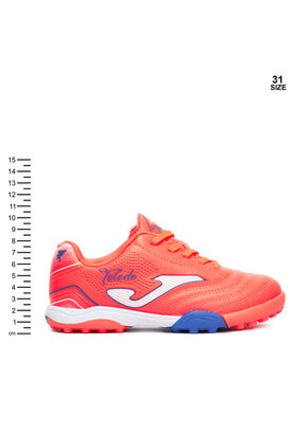 Joma Buty do piłki nożnej Toledo Jr 2507 TOJS2507TF Koralowy. Kolor: pomarańczowy. Materiał: skóra