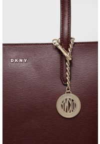 DKNY - Dkny - Torebka skórzana. Kolor: czerwony. Materiał: skórzane. Rodzaj torebki: na ramię #4