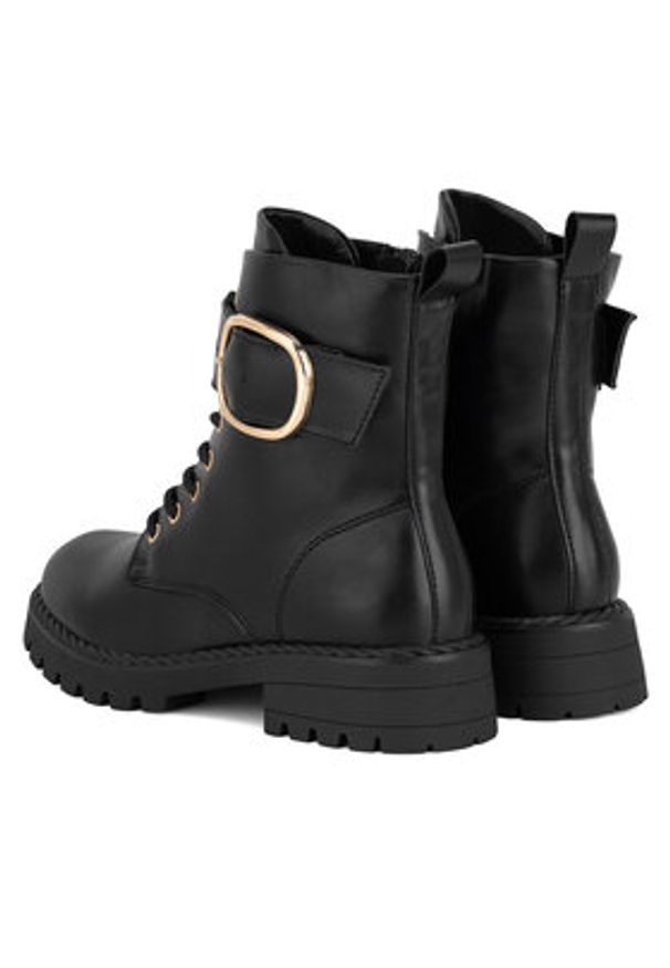 DeeZee Trzewiki WS6116-11 Czarny. Kolor: czarny. Materiał: materiał