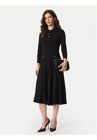 MICHAEL Michael Kors Sukienka dzianinowa MT683J3BFD Czarny Slim Fit. Kolor: czarny. Materiał: syntetyk #5