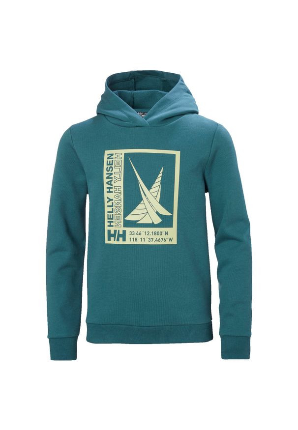 Bluza z kapturem dla dzieci Helly Hansen Port. Typ kołnierza: kaptur. Kolor: niebieski. Wzór: aplikacja