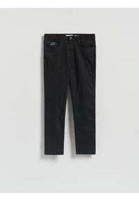 Reserved - Spodnie Slim fit - czarny. Kolor: czarny. Materiał: tkanina, bawełna