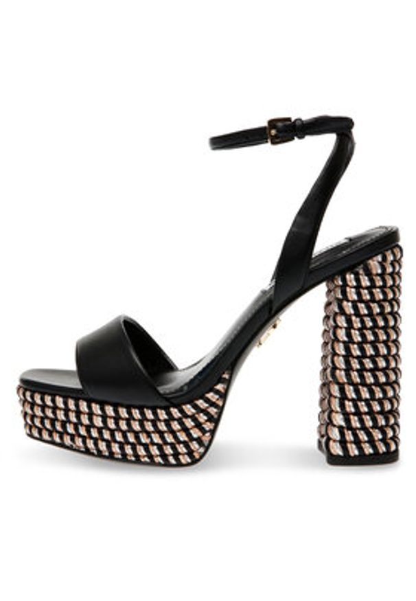 Steve Madden Sandały La verne Sandal SM11002976-02002-001 Czarny. Kolor: czarny. Materiał: skóra