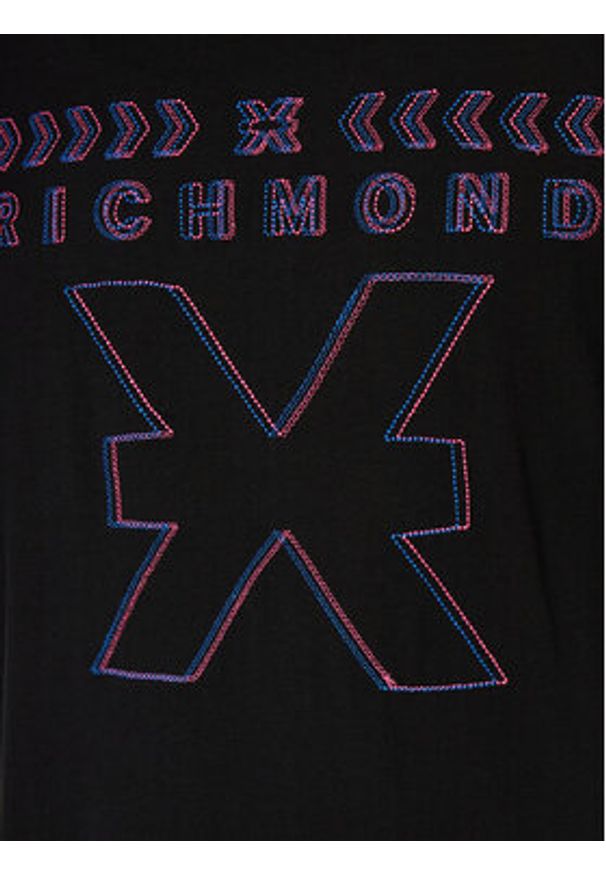 Richmond X T-Shirt Ikiom UMP24141TS Czarny Regular Fit. Kolor: czarny. Materiał: bawełna