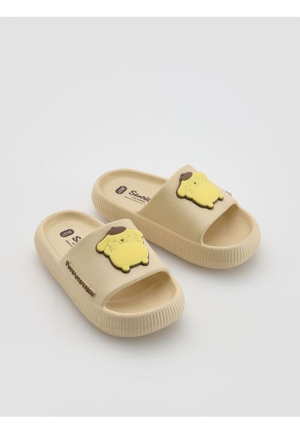 Reserved - Klapki Pompompurin - beżowy. Kolor: beżowy