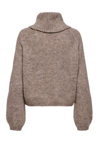 only - ONLY Golf Gila 15358571 Brązowy Regular Fit. Typ kołnierza: golf. Kolor: brązowy. Materiał: syntetyk #6