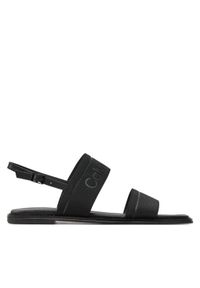 Calvin Klein Sandały Flat Sandal He HW0HW01990 Czarny. Kolor: czarny. Materiał: materiał