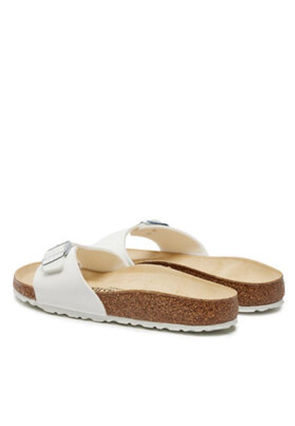 Birkenstock Klapki Madrid 0040733 Biały. Kolor: biały. Materiał: skóra