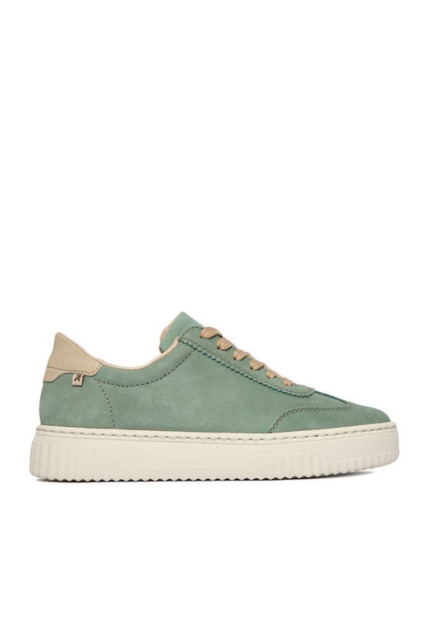 Rieker Sneakersy N9910-52 Turkusowy. Kolor: turkusowy. Materiał: skóra, zamsz