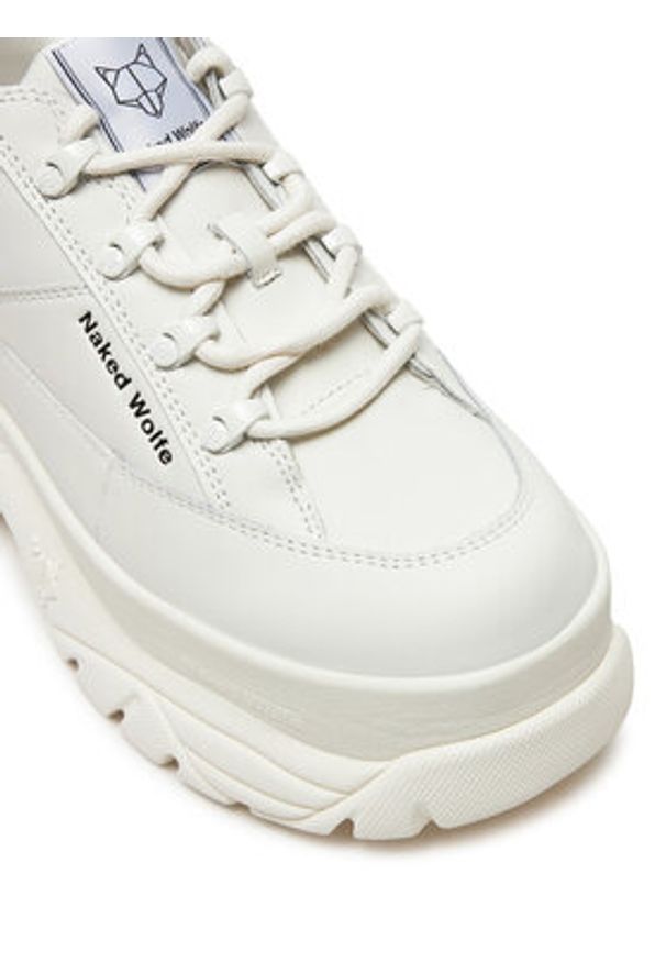 Naked Wolfe Sneakersy Sporty Biały. Kolor: biały. Materiał: skóra