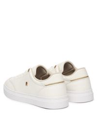 TOMMY HILFIGER - Tommy Hilfiger Sneakersy Th Chic Cupsole FW0FW09106 Écru. Kolor: kremowy. Materiał: skóra #3