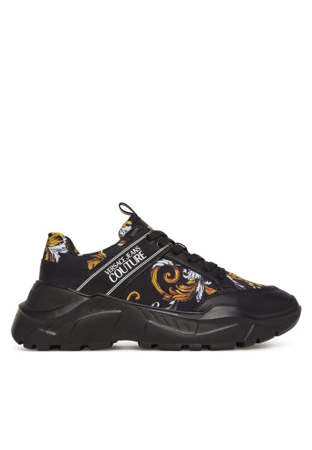 Versace Jeans Couture Sneakersy 78YA3SC2 Czarny. Kolor: czarny. Materiał: skóra