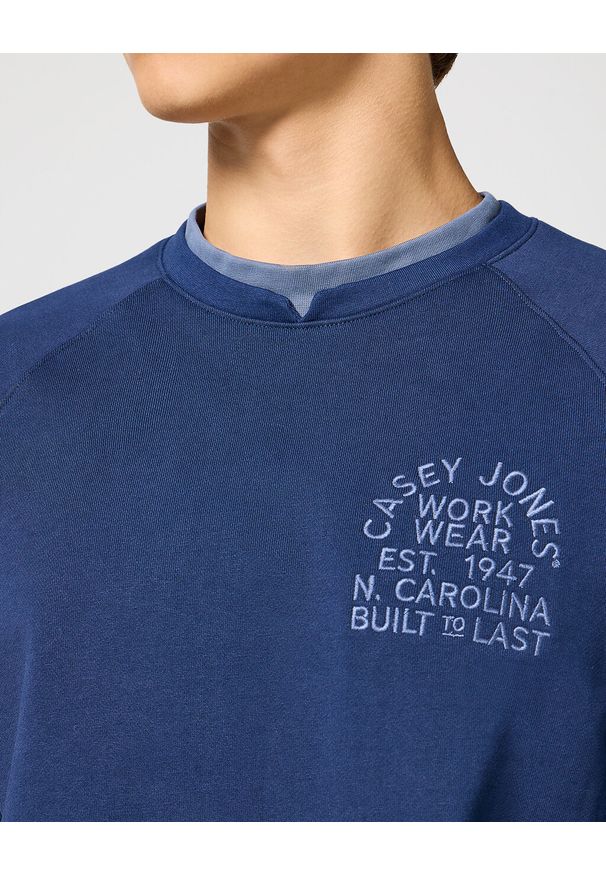 Wrangler - WRANGLER MĘSKA BLUZA CASEY JONES SWEATSHIRT NAVY 112357366 W6J9017358