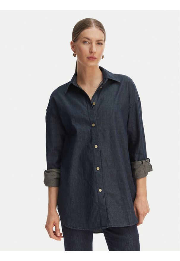 Armani Exchange Koszula jeansowa XW002258 AF21337 MB001 Granatowy Relaxed Fit. Kolor: niebieski. Materiał: bawełna