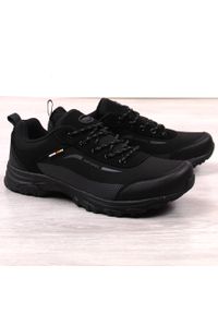 Buty trekkingowe wodoodporne męskie czarne American Club. Kolor: czarny. Materiał: skóra ekologiczna #1