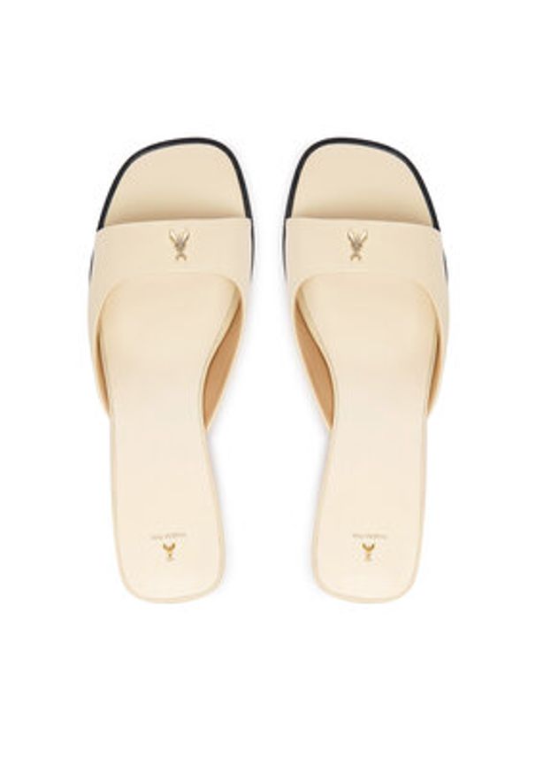 Patrizia Pepe Klapki 8X0108/L026-W405 Beżowy. Kolor: beżowy. Materiał: skóra