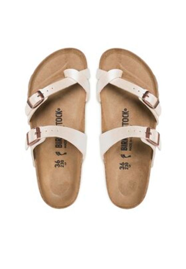 Birkenstock Japonki Mayari 1020664 Écru. Materiał: skóra