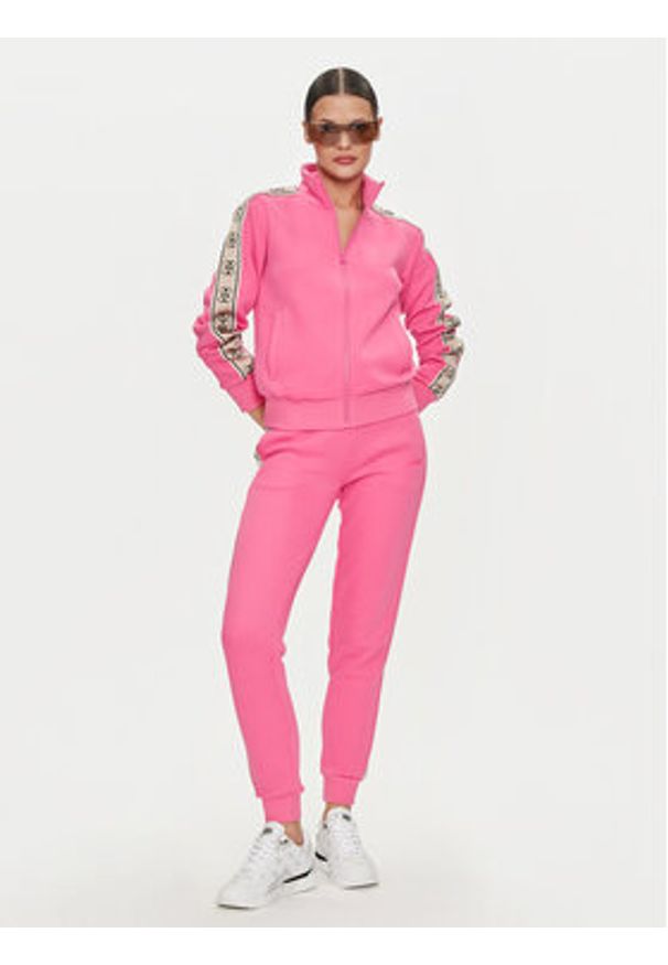 Guess Bluza V2YQ16 KB3P2 Różowy Regular Fit. Kolor: różowy. Materiał: syntetyk, bawełna