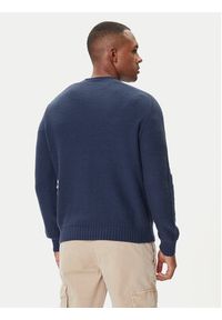 Aeronautica Militare Sweter 252MA1586UL00904 Granatowy Regular Fit. Kolor: niebieski. Materiał: wełna
