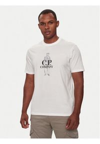 C.P. Company T-Shirt 17CMTS063A005100W Biały Regular Fit. Kolor: biały. Materiał: bawełna