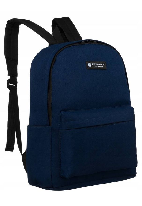 Plecak szkolny Peterson PTN 79904 granatowy. Kolor: niebieski. Materiał: poliester. Styl: sportowy, casual, klasyczny