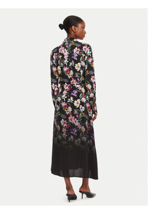 Desigual Sukienka koszulowa Camisero Acrilica 25WWVW11 Czarny Regular Fit. Kolor: czarny. Materiał: wiskoza. Typ sukienki: koszulowe
