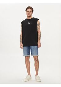 Calvin Klein Jeans Tank top Monologo J30J325211 Czarny Regular Fit. Kolor: czarny. Materiał: bawełna