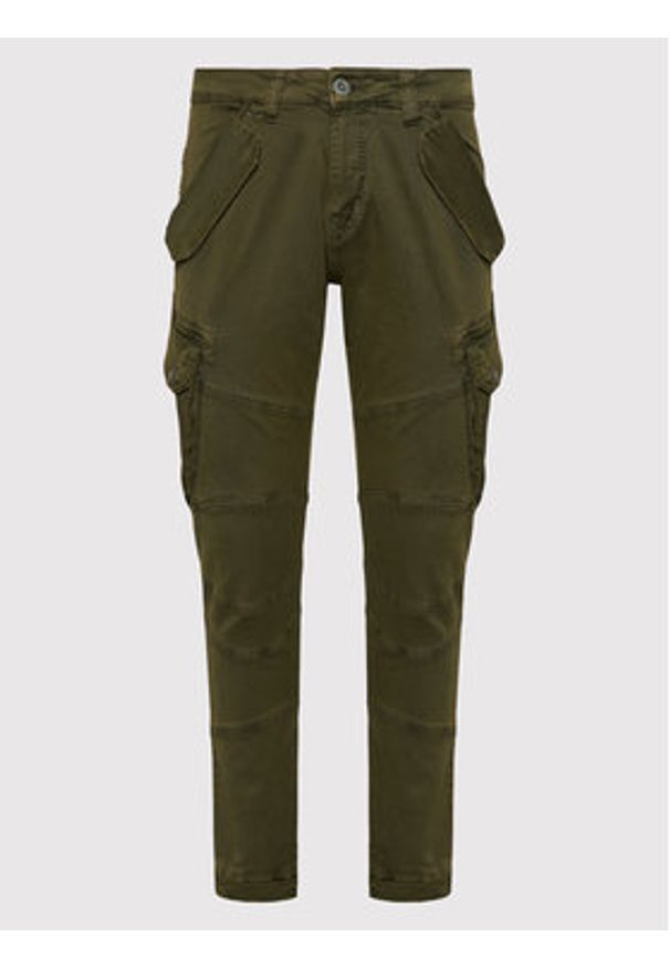 Alpha Industries Spodnie materiałowe Combat 126215 Zielony Slim Fit. Kolor: zielony. Materiał: bawełna