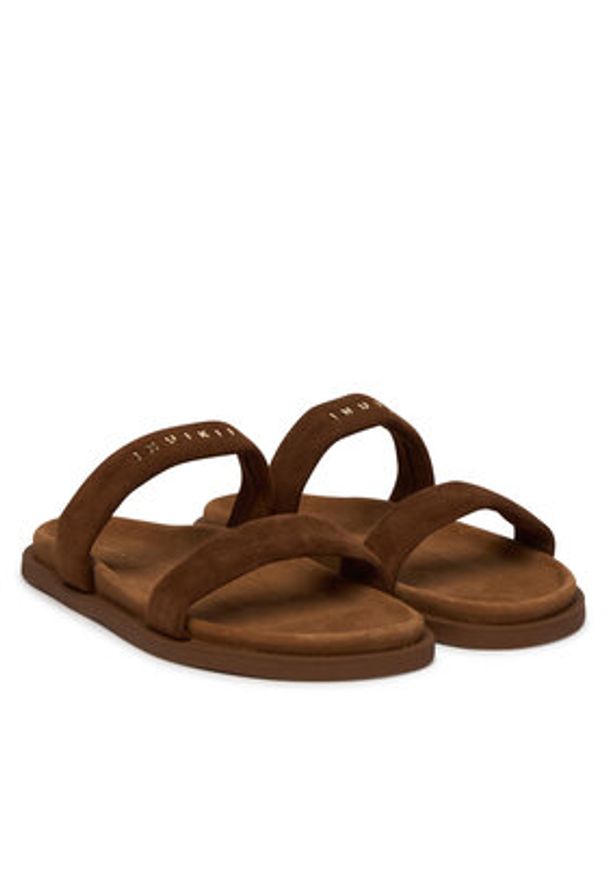 Inuikii Klapki Slaps 1004.003.0671 Brązowy ciemny. Kolor: brązowy. Materiał: zamsz, skóra