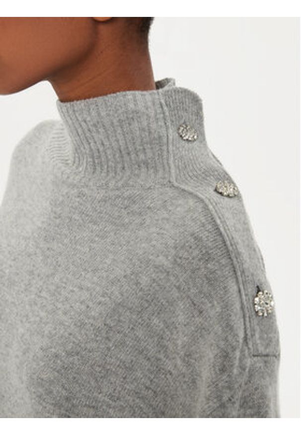 Kontatto Golf 3M0170 Szary Relaxed Fit. Typ kołnierza: golf. Kolor: szary. Materiał: syntetyk