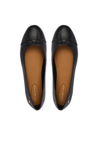 TOMMY HILFIGER - Tommy Hilfiger Baleriny Hilfiger Smooth Lthr Ballet FW0FW09241 Czarny. Kolor: czarny. Materiał: skóra #3